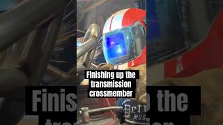 Fitting everything on the transmission crossmember welding migwelding metalfabrication [upl. by Aiciles]