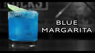 Easy Blue Margarita Recipe  Blue Curacao Cocktails  Booze On The Rocks [upl. by Lockhart876]