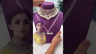 Necklaces with different necklines neckline necklace trending ytshort [upl. by Meeki]