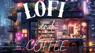 LATE NIGHT WORK AT THE CAFE  ☕ LOFI beats to focus on your work [upl. by Aihsak]