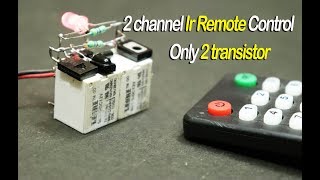 2 Channel Ir Remote Control Only 2 Transistor [upl. by Yulma]