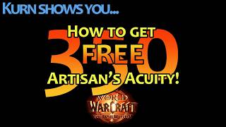 How to get your FREE 350 ARTISANS ACUITY in The War Within [upl. by Ycnuahc502]