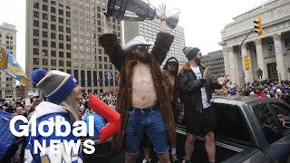 Thousands join Winnipeg Blue Bombers for Grey Cup Parade  HIGHLIGHTS [upl. by Nelon881]