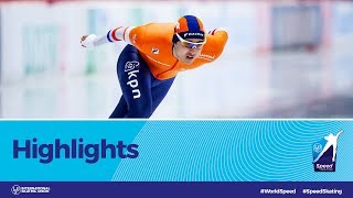 Highlights Men Single Distances Speed Skating Championships Day 3  Inzell 2019  WorldSpeed [upl. by Kerrill]