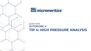 Quick Tips  Autopore V  Tip Starting a High Pressure Analysis [upl. by Ellivro]