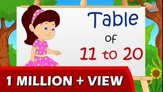 Tables of 11 to 20  Multiplication Tables for kids  Learn Multiplication Tables for children [upl. by Ariadne]