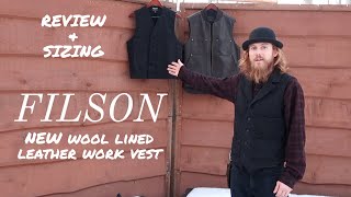 New FILSON Wool Lined Leather Work Vest amp Mackinaw Wool Vests [upl. by Jammal951]