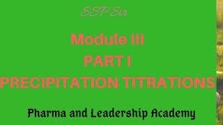 PRECIPITATION TITRATION  BPHARM I SEM  SSP Sir [upl. by Tiny47]