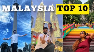 TOP 10 things to do in MALAYSIA  Travel Guide  Malaysia Travel Video [upl. by Heyman]