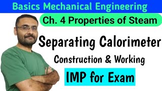 Separating Calorimeter  Construction  Working  Properties of Steam  BME  IMP [upl. by Nosrak]