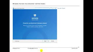 Sophos Scan und Clean ein Offline Virenscanner fue Notfälle [upl. by Friedlander]