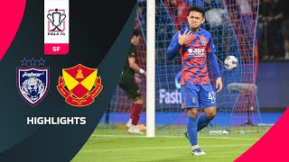 Johor Darul Tazim 40 Selangor  FA SF  Highlights Piala FA 2023 [upl. by Ahtabbat817]