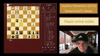 WGM Josefine Heinemann vs SchachmattTV [upl. by Savart]