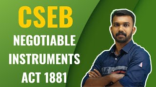 Negotiable Instruments Act 1881CSEB EXAMSNI ACT [upl. by Jochbed]