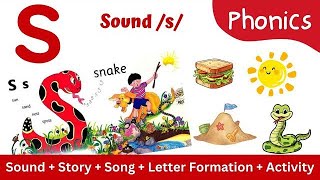 Jolly Phonics S  Story Sound Song Letter Formation amp Fun Activities  phonics [upl. by Massiw]