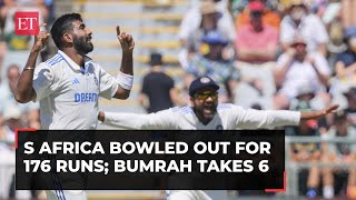 SA vs IND 2nd Test South Africa bowled out for 176 runs in second innings Bumrah takes six wickets [upl. by Odnalo]