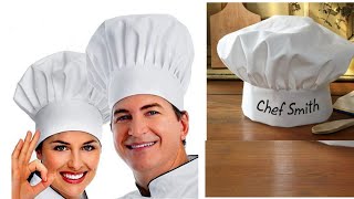 How to make a Chef cap  Kitchen cap Easy DIY [upl. by Philan]