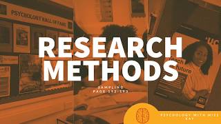 SAMPLING  RESEARCH METHODS  PSYCHOLOGY REMOTE LEARNING [upl. by Suzann]