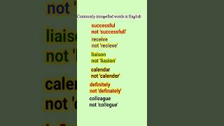 Commonly misspelled words in English englishclass [upl. by Regan222]