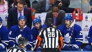 Gotta See It Matthews amp Marner sing along to Bon Jovi on Leafs bench [upl. by Refinne]