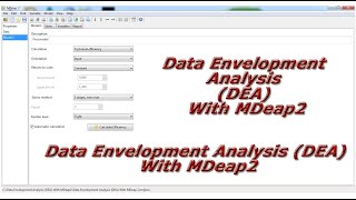 Data Envelopment Analysis DEA With MDeap2 [upl. by Clabo]