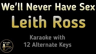 Well Never Have Sex Karaoke  Leith Ross Instrumental Lower Higher Male Original Key [upl. by Serrell562]