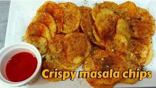 Crispy potato masala chips  spicy masala chips recipe [upl. by Adnolay]