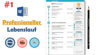 Professioneller Lebenslauf  Moderner Lebenslauf  Lebenslauf selbst in MS Word erstellen  Nr 1 [upl. by Sanburn]