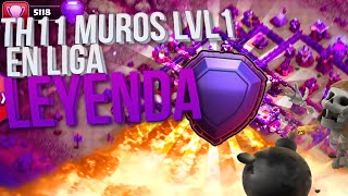 ¡Th11 Muros Nivel 1 En Liga Leyenda Curiosidades Clash Of Clans [upl. by Refitsirhc]