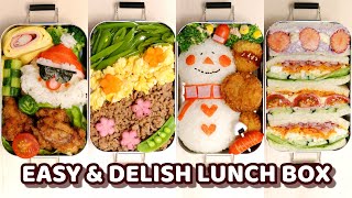 Japanese BENTO BOX Lunch Ideas 7  Santa Claus amp Snowman Bento etc [upl. by Lacym]