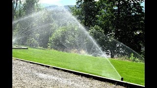 Lawn Field Rain Bird Sprinkler System [upl. by Nyltak]