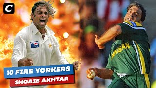 Top 10 Fire Yorkers by Shoaib Akhtar in Cricket History Ever [upl. by Verneuil]