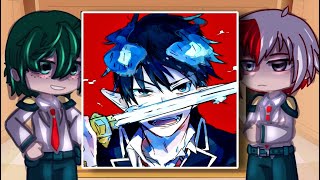 Class 1A React To Blue Exorcist  Ao No Exorcist  MHA  Gacha Club [upl. by Alcinia]