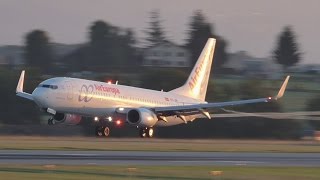 FullHD Beautiful Air Europa Boeing 737800WL landing taxi amp takeoff at GenevaGVALSGG [upl. by Atiral]