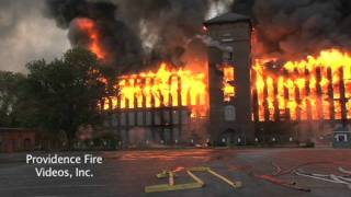 Massive inferno destroys mill complex in Woonsocket RI [upl. by Roots]