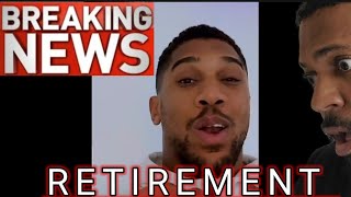 BREAKING NEWS 🚨❗️ ANTHONY JOSHUA ANNOUNCES HES STEPPING OUT OF THE SPORT OF BOXING ❗️🚨🔊🔊 [upl. by Alig]