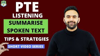 PTE Listening  Summarise Spoken Text  Short Video Series  Tips amp Strategies  Language Academy [upl. by Alli]