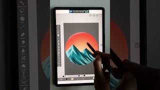 IBIS paint x tutorial scenery drawing in IBIS PAINT X landscape illustrationshorts ibispaintx [upl. by Inalial]