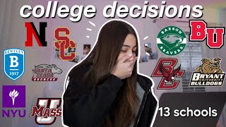 College Decision Reactions 2023 Northeastern University USC Bentley Babson and more [upl. by Mackenie]