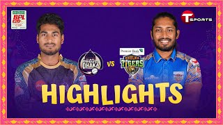 Highlights  Durdanto Dhaka vs Khulna Tigers  14th Match  BPL 2024  T Sports [upl. by Terrej]