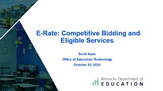 ERate Competitive Bidding and Eligible Services [upl. by Eachelle]