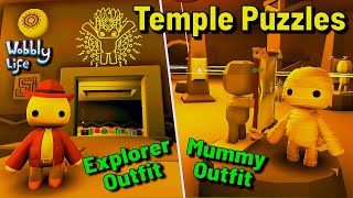 WOBBLY LIFE  I Solved the TEMPLE PUZZLES and Unlock EXPLORER Outfit amp MUMMY Outfit [upl. by Rusty205]