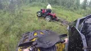 Polaris Sportsman 800 vs CanAm Outlander 800 Part I [upl. by Hanauq]