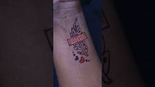 Father tattoo with pen and simple tattoo artistkumresh tatttoo diytattoo [upl. by Socem]