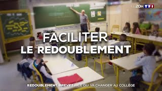 Redoublement brevet TF1 fait le point sur ce qui va changer au collège [upl. by Brendin408]