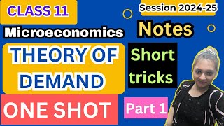 Microeconomics  Theory of Demand  Class 11Chapter 3  ONE SHOT  Economics  Class 11 [upl. by Alaik]