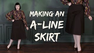 How to Make an ALine Skirt  Pattern Drafting amp Sewing [upl. by Banks]