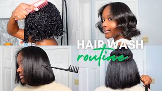 Natural Hair Silk Press Tutorial  Curly to Straight  No Frizz  Beach Waves Tutorial [upl. by Vrablik]