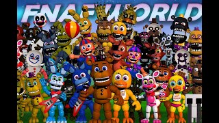 BANTAI SEMUA BONEKA NAMATIN FNaF World 4 [upl. by Ninette]