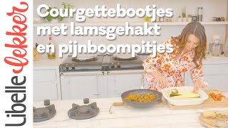 Sandra Bekkari tipt courgettebootjes met lamsgehakt oregano en pijnboompitten [upl. by Dressel]